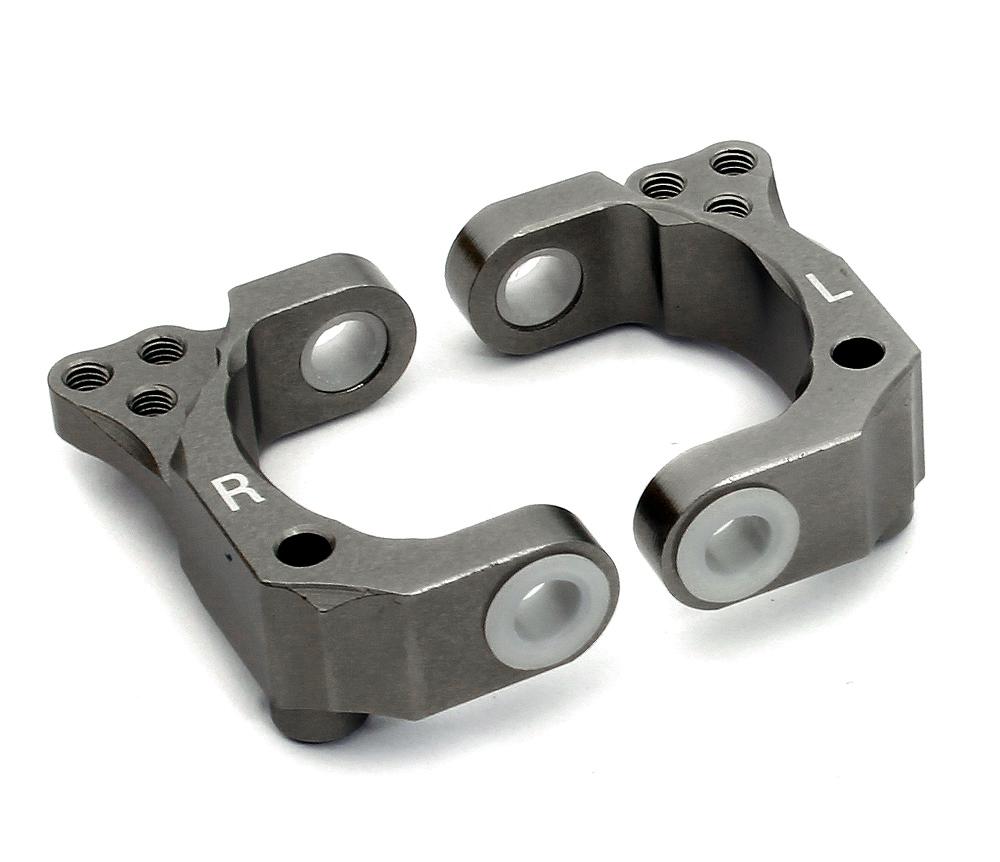 T6679GREY Billet Machined Caster Blocks for HPI 1/10 Blitz Short Course Truck - Image 1