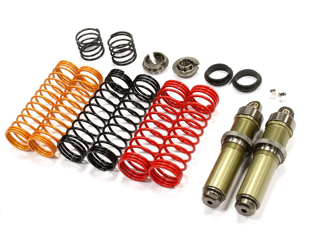 T6710GUN Big Bore Threaded Shock Body (2) Kit w/ Springs for HPI Savage Flux & X 4.6 2011 - Image 1
