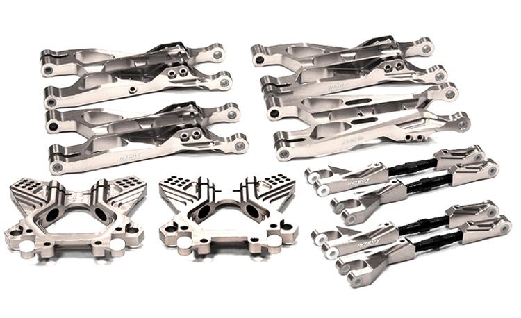 T6714SILVER Billet Machined T2 Suspension Set for Savage Flux, X 4.6 2011 & Savage XL - Image 1