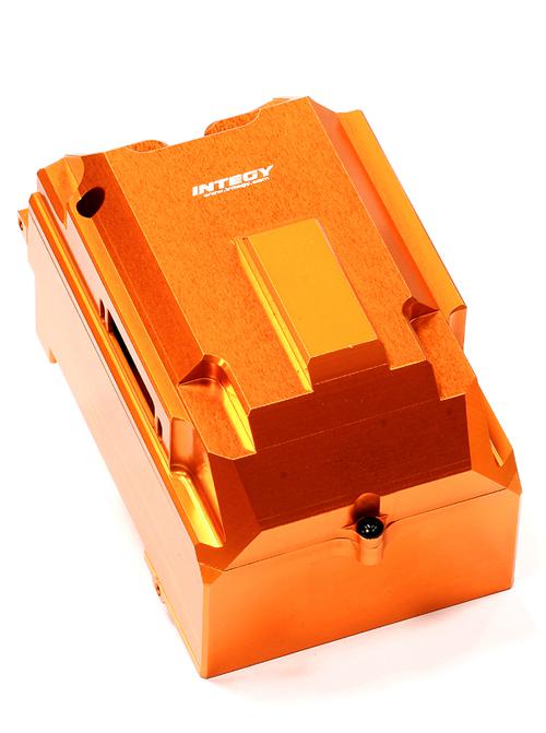 T6718ORANGE Billet Machined Box Enclosure for HPI Savage X 4.6 2011, Flux & Savage XL - Image 1