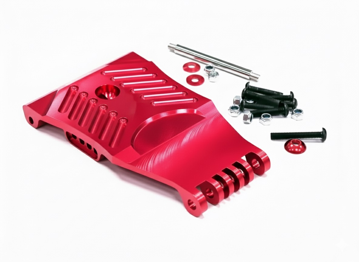 T6882RED Billet Machined Front Skid Plate for HPI 1/5 Baja 5T Desert Truck - Image 1
