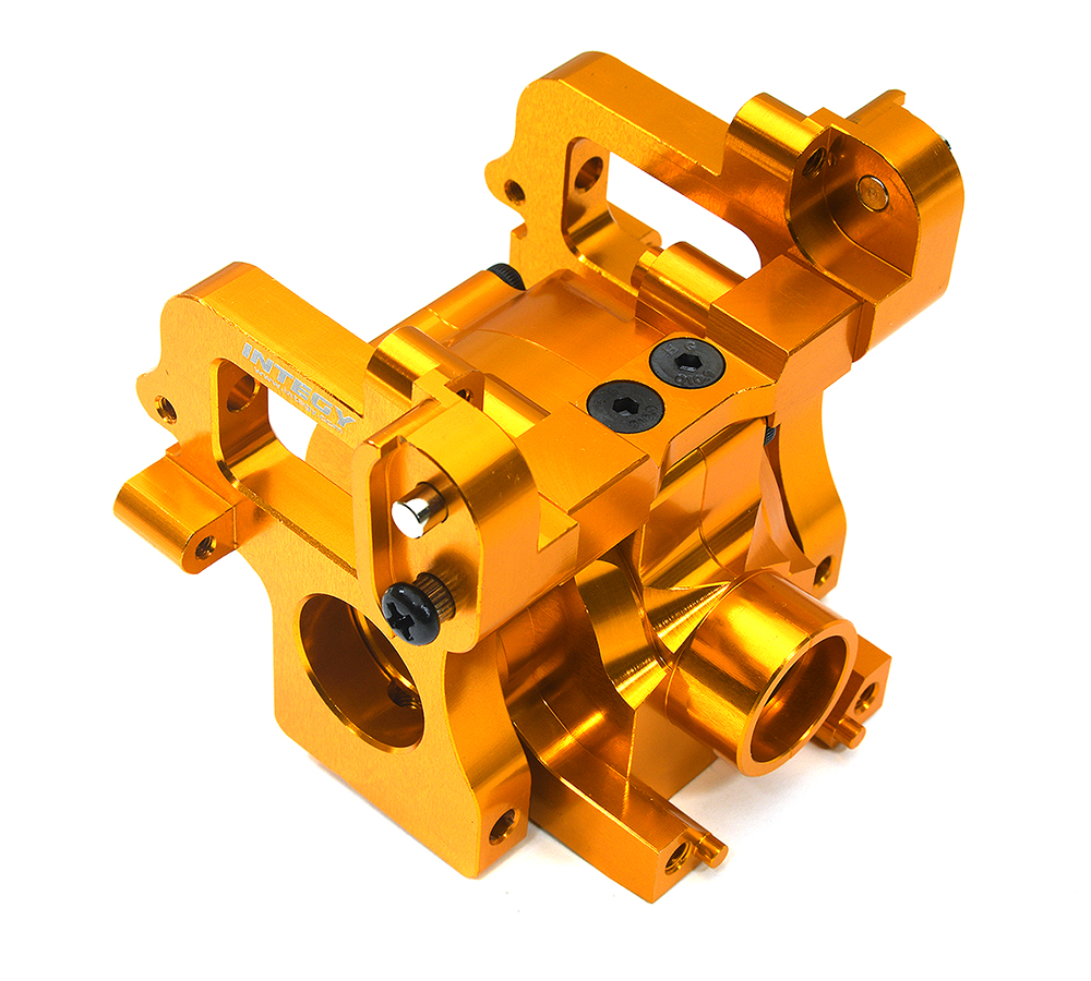 T6923ORANGE Billet Machined Gearbox Assembly for HPI 1/8 Savage XL & X 4.6 RTR Monster Truck - Image 1