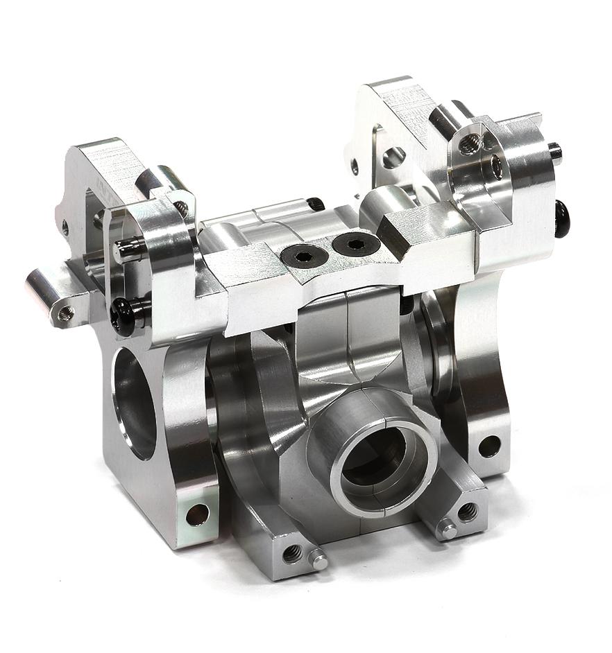 T6923SILVER Billet Machined Gearbox Assembly for HPI 1/8 Savage XL & X 4.6 RTR Monster Truck - Image 1