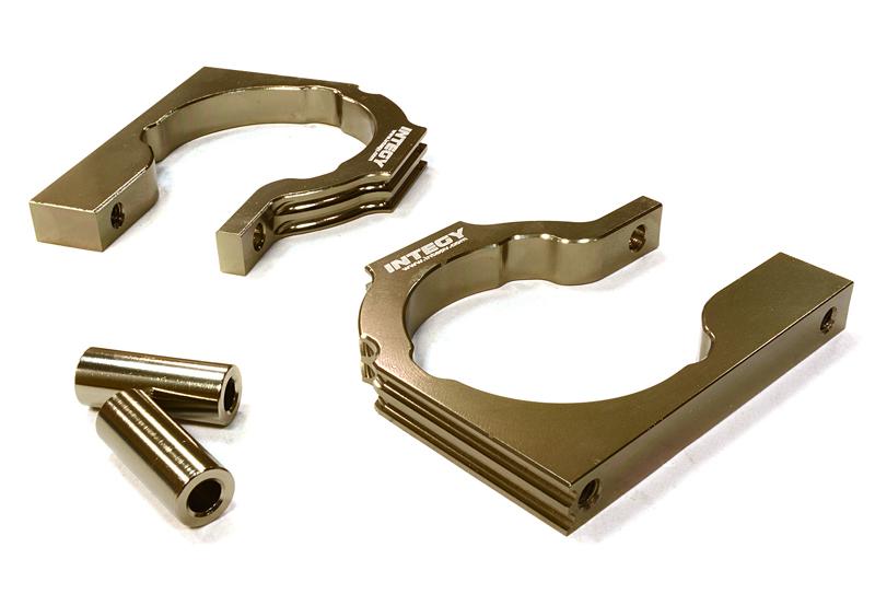 T6943GREY Billet Machined Motor Mount Plate for HPI Savage Flux - Image 1