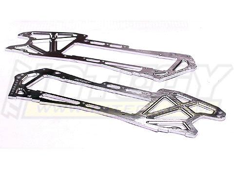T6949SILVER Billet Machined Alloy Chassis Plate for HPI 1/10 E-Savage Monster Truck - Image 1