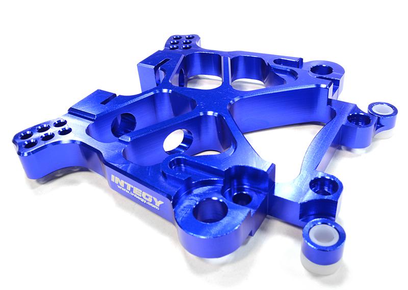 T6980BLUE Billet Machined Shock Tower for HPI 1/8 Savage XL, Flux, X 4.6 RTR Monster Truck - Image 1