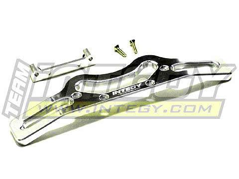 T7092SILVER Billet Machined HD Rear Bumper for HPI 1/8 Savage-X Monster Truck - Image 1