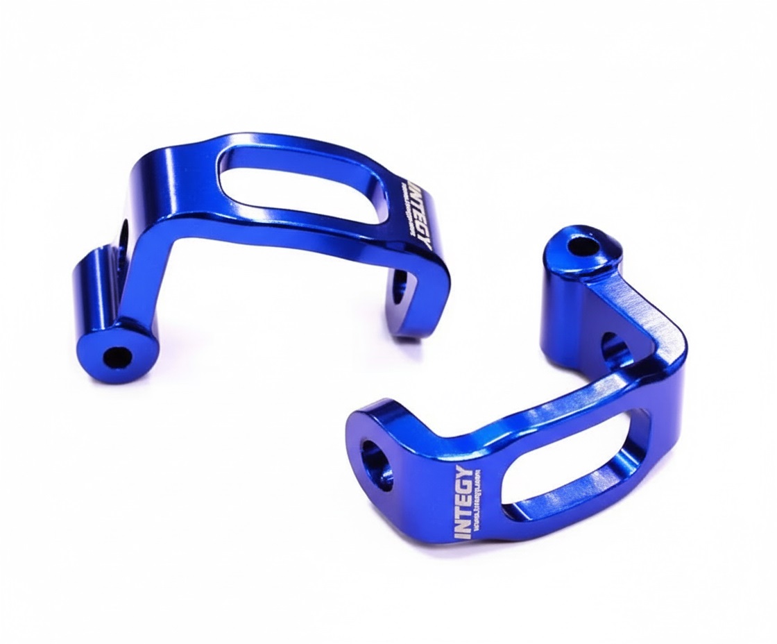 T7136BLUE Billet Machined HD Caster Blocks 0 Degree(2) for Associated 1/10 TC5 Touring Car - Image 1