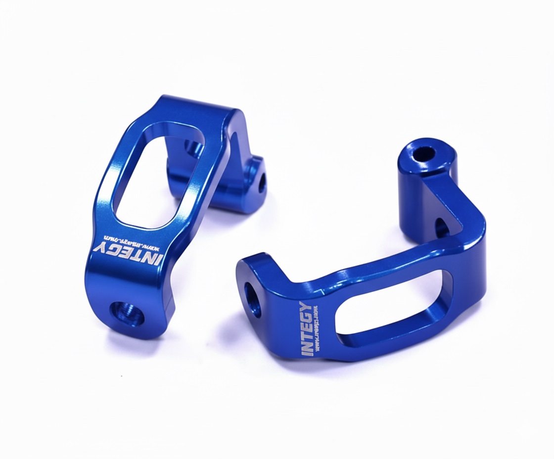 T7137BLUE Billet Machined HD Caster Blocks 2 Degree(2) for Associated 1/10 TC5 Touring Car - Image 1