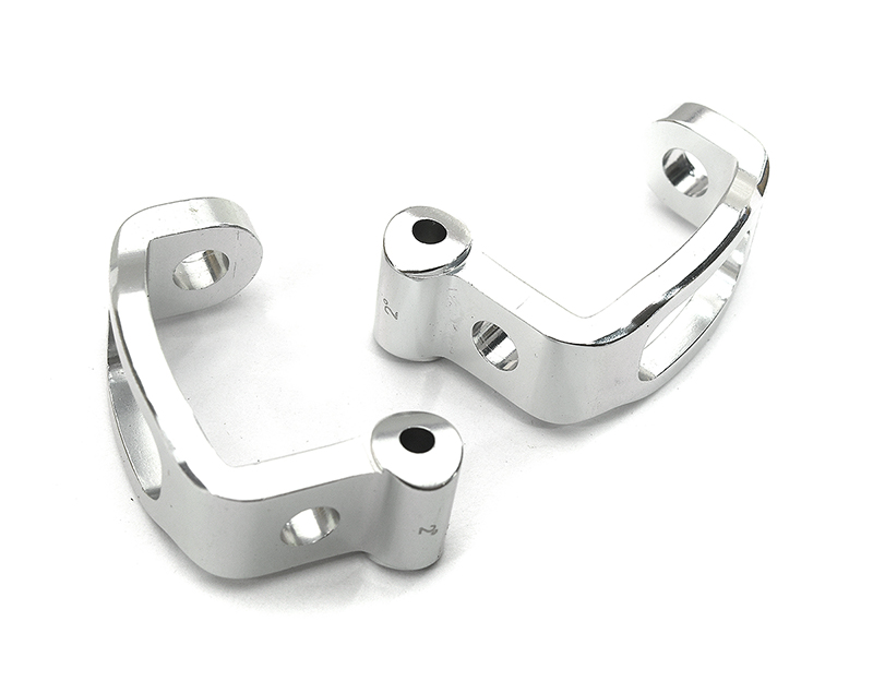 T7137SILVER Billet Machined HD Caster Blocks 2 Degree(2) for Associated 1/10 TC5 Touring Car - Image 1