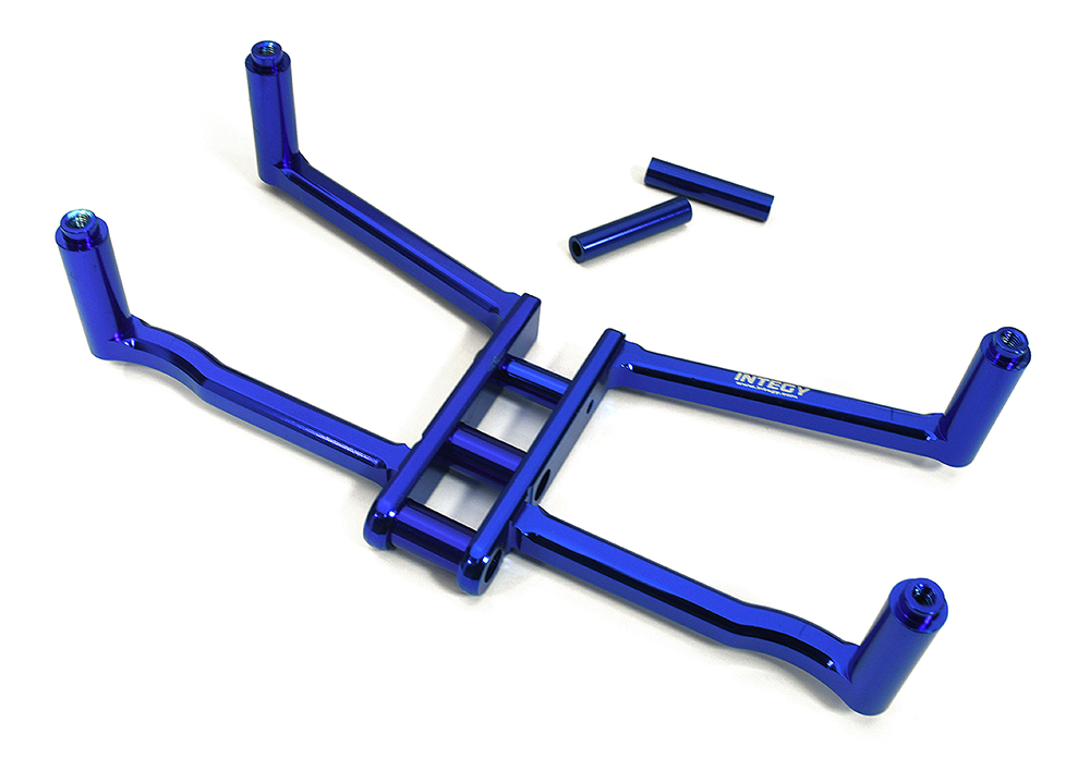 T7169BLUE Billet Machined Rear Bumper Brace for Team Associated 1/8 SC8 Short Course Truck - Image 1