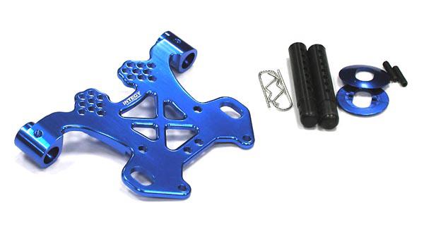 T7170BLUE Billet Machined Front Shock Tower for Team Associated 1/8 SC8 Short Course Truck - Image 1
