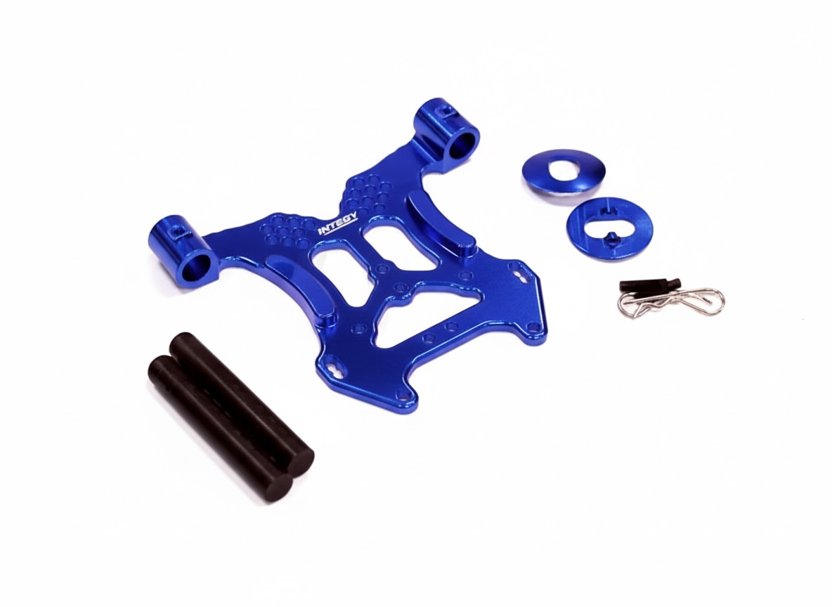 T7171BLUE Billet Machined Rear Shock Tower for Team Associated 1/8 SC8 Short Course Truck - Image 1