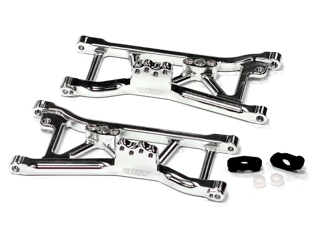 T7174SILVER Billet Machined Rear Lower Suspension Arms for Associated SC8 Short Course Truck - Image 1