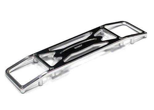 T7175SILVER Billet Machined Alloy Rear Bumper for Team Associated 1/8 SC8 Short Course Truck - Image 1