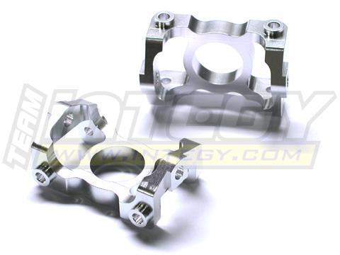 T7345SILVER Billet Machined Super-Duty Caster Blocks for Losi 1/8 LST2 Monster Truck - Image 1