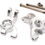 Billet Machined Silver Rear Hub Carriers for Traxxas 1/10 Jato