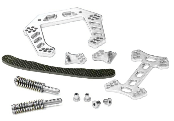 T7958SILVER Front Shock Tower for Traxxas 1/10 Stampede 2WD XL5 & VXL 3639 - Image 1