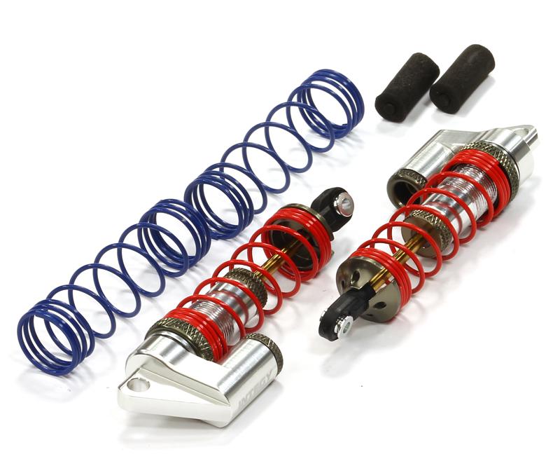 T7963SILVER MSR9 Front Piggyback Shocks for 1/10 Stampede 2WD Rustler 2WD Slash 2WD 3760A - Image 1