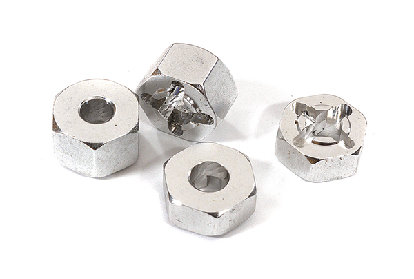 T7965SILVER Wheel Hub (4) for Traxxas 1/10 Stampede 2WD & Slash 2WD 3654 1654 - Image 1