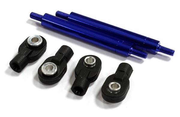 T8063BLUE Billet Machined Steering Linkages for Traxxas 1/10 Rustler 2WD 3139 - Image 1