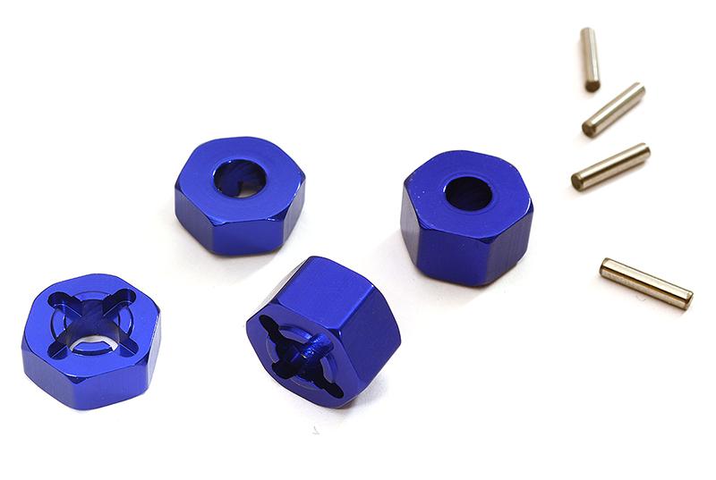 T8065BLUE Wheel Hub (4) for Traxxas 1/10 Electric Rustler & Slash 2WD 1654 3654 - Image 1