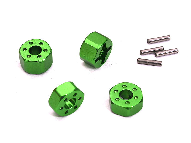 T8065GREEN Wheel Hub (4) for Traxxas 1/10 Electric Rustler & Slash 2WD 1654 3654 - Image 1
