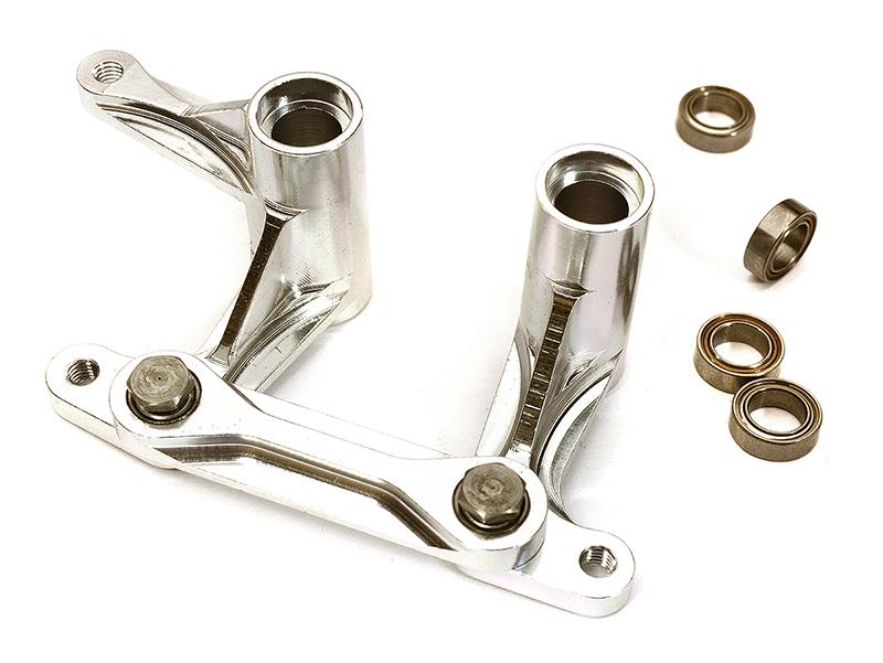T8071SILVER T2 Steering Bellcrank for Traxxas 1/10 Electric Rustler 2WD & Slash 2WD 3743 - Image 1