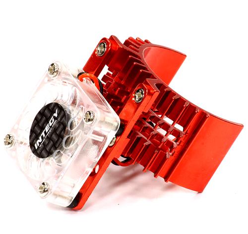 T8074RED Motor Heatsink 540 Size w/ Cooling Fan for Slash Stampede 2WD Rustler 2WD Bandit - Image 1