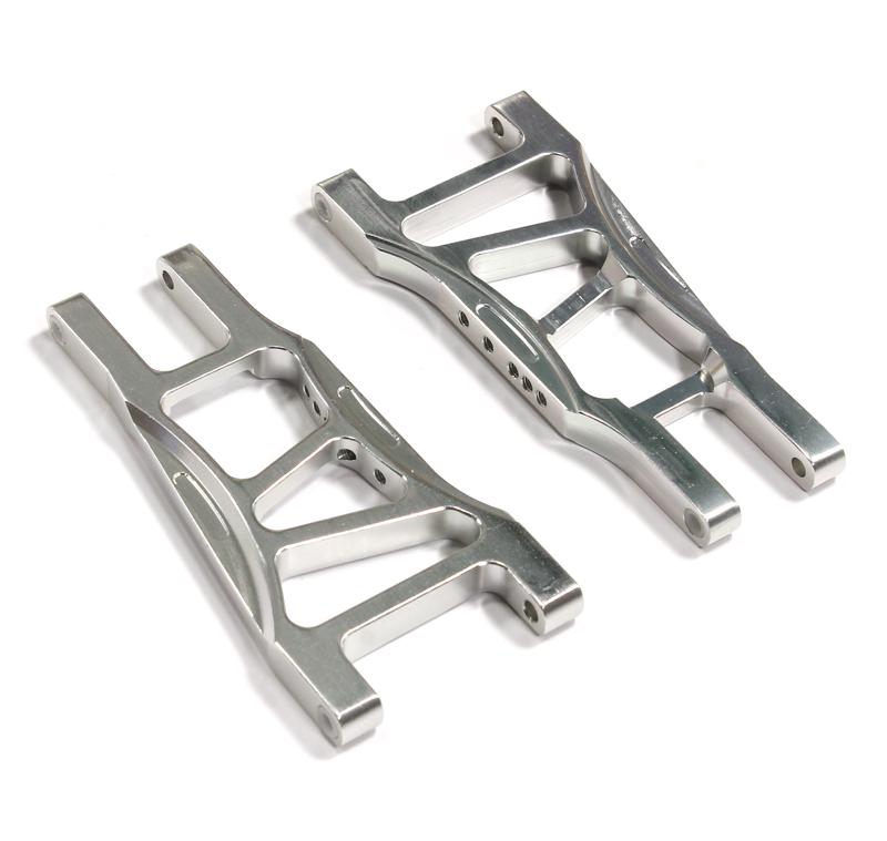 T8079SILVER 09 Alloy Rear Lower Arms for 1/10 Electric Stampede 2WD & Rustler 2WD (XL5, VXL) - Image 1
