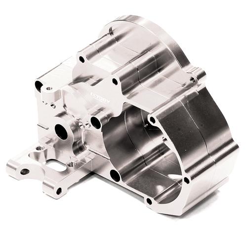 T8098SILVER Alloy HD Gearbox for 1/10 Slash 2WD, Electric Stampede 2WD Rustler 2WD 3691A - Image 1