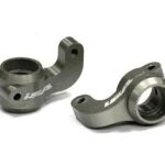 Hard Anodized Billet Machined Forged Aluminum Steering Blocks for 1/10 Slash 2WD