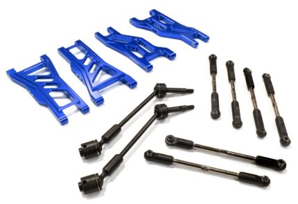 Billet Complete Extended EXT Suspension Set+Drive Shafts for 1/10 Slash 2WD