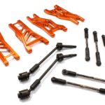 Billet Complete Extended EXT Suspension Set+Drive Shafts for 1/10 Slash 2WD