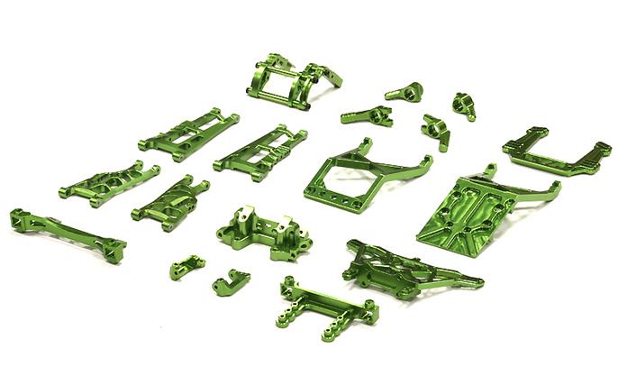 T8139GREEN Billet Machined Alloy Conversion Set for Traxxas 1/10 2WD Monster Jam Series - Image 1