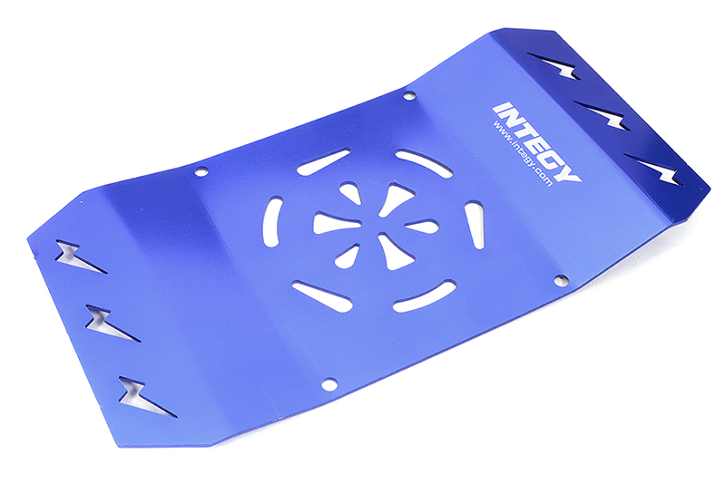 T8325BLUE Alloy Center Skid Plate for Losi 1/18 Mini-LST Monster Truck - Image 1