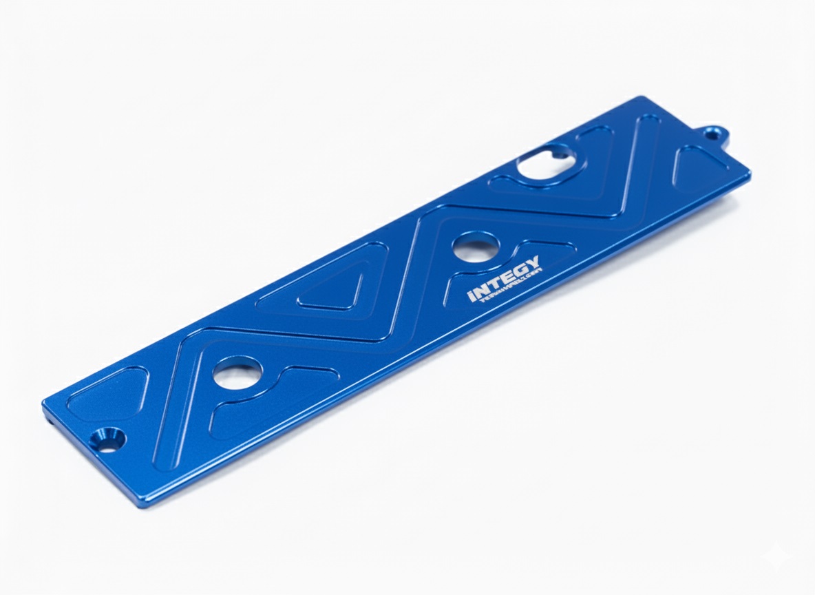 T8352BLUE Billet Machined Lower Protective Plate A for Associated Mini MGT 3.0 Truck - Image 1