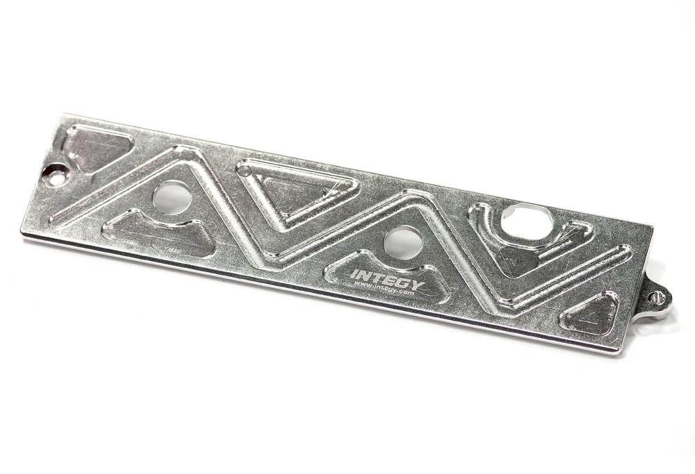 T8352SILVER Billet Machined Lower Protective Plate A for Associated Mini MGT 3.0 Truck - Image 1
