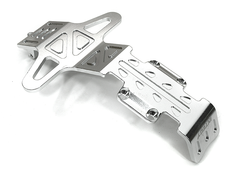 T8353SILVER Billet Machined Alloy Skid Plate A for Associated Mini MGT 3.0 Monster Truck - Image 1