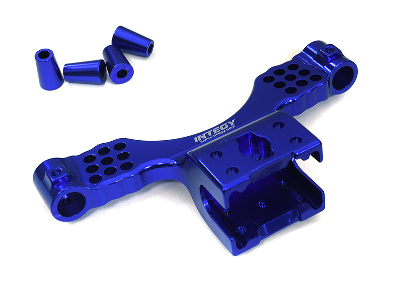 T8356BLUE Billet Machined Front Shock Tower for Associated Mini MGT 3.0 Monster Truck - Image 1