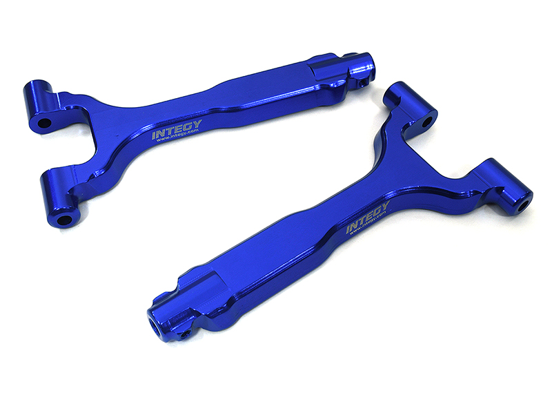 T8364BLUE Billet Machined Front Upper Arm for Associated Mini MGT 3.0 Monster Truck - Image 1