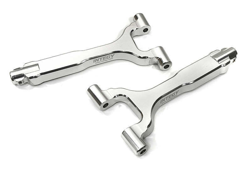 T8364SILVER Billet Machined Front Upper Arm for Associated Mini MGT 3.0 Monster Truck - Image 1