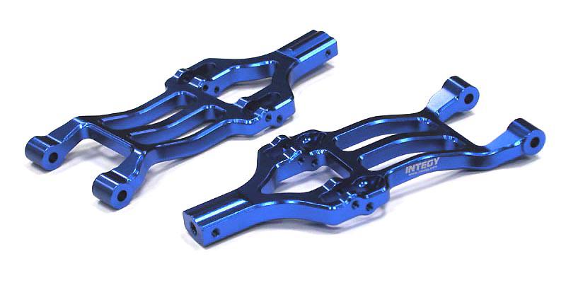 T8366BLUE Billet Machined Front Lower Arm for Associated Mini MGT 3.0 Monster Truck - Image 1