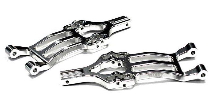 T8366SILVER Billet Machined Front Lower Arm for Associated Mini MGT 3.0 Monster Truck - Image 1