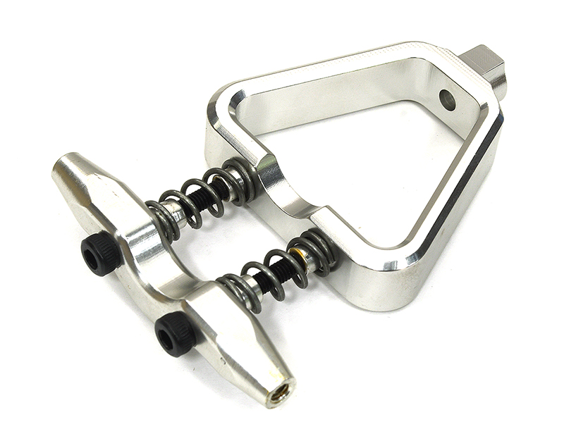 T8368SILVER Billet Machined Rear Bumper Bracket for Associated Mini MGT 3.0 Monster Truck - Image 1