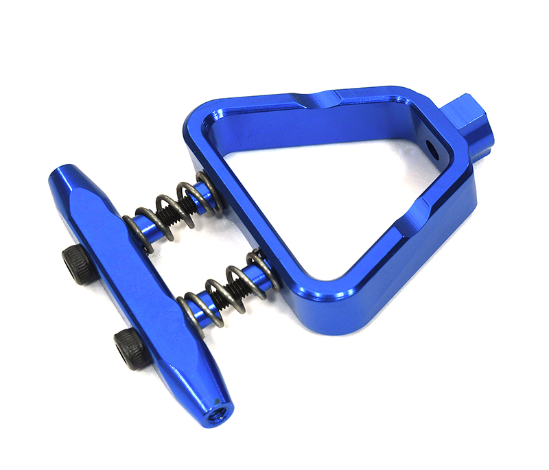 T8369BLUE Billet Machined Front Bumper Bracket for Associated Mini MGT 3.0 Monster Truck - Image 1