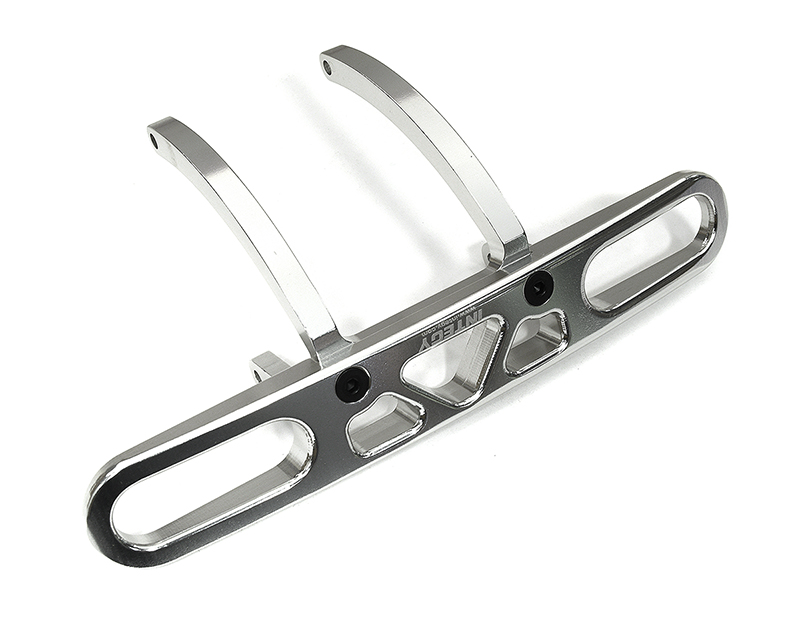 T8371SILVER Billet Machined Alloy Front Bumper for Associated Mini MGT 3.0 Monster Truck - Image 1