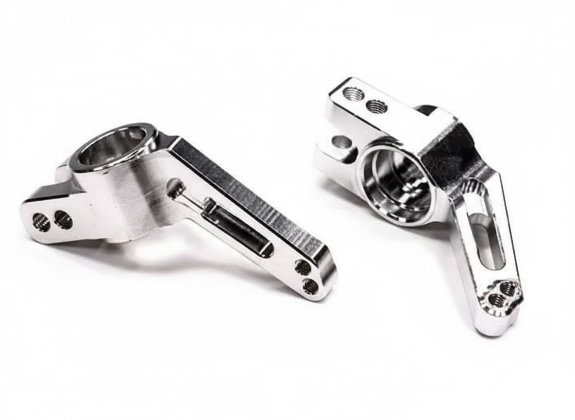 T8539SILVER Machined Rear Hub Carriers for Traxxas 1/10 Rustler 4X4 & Slash 4X4 (6808) 1952 - Image 1
