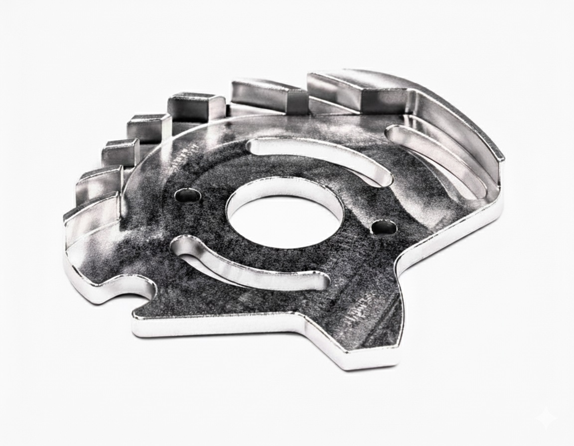 T8540SILVER Billet Machined Motor Plate for Traxxas 1/10 Slash 4X4 non-LCG (6808) 6890 - Image 1