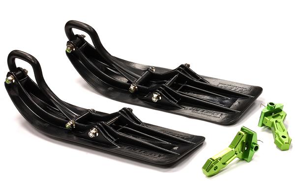 T8552GREEN Front Sled Ski Attachment Set for Slash 2WD, Stampede 2WD, Rustler 2WD & Bandit - Image 1